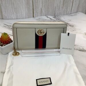 GUC Gucci Ophidia Zip Biege Wallet